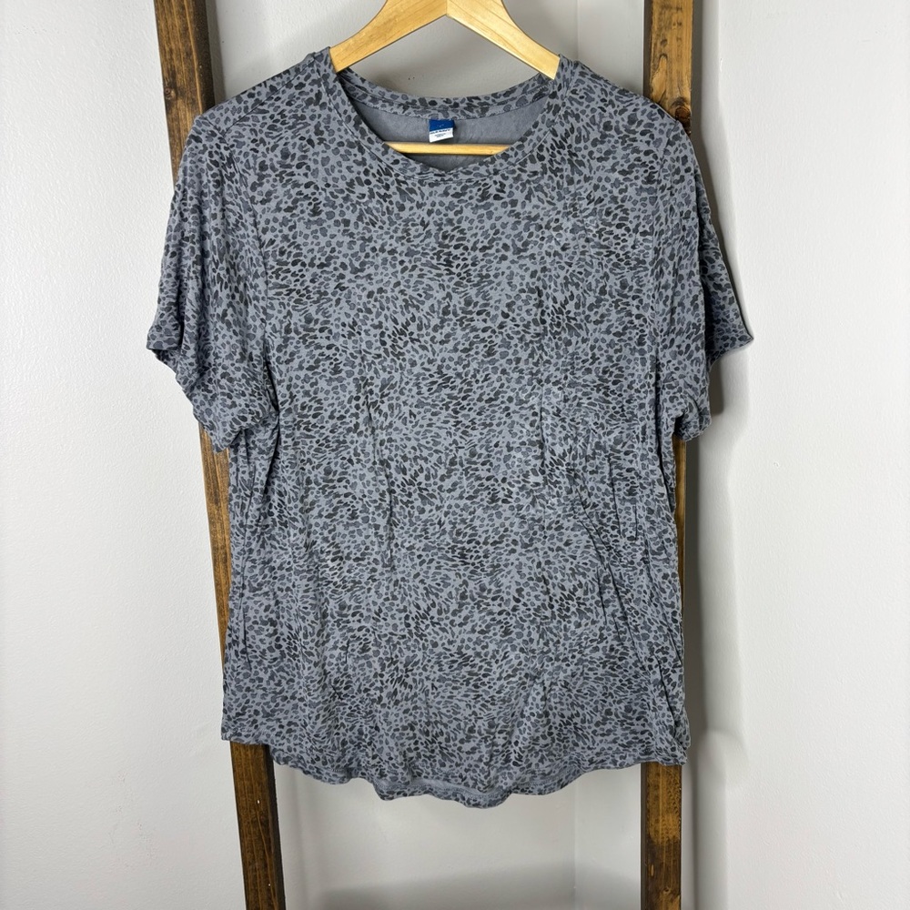 Old Navy Luxe Gray Leopard Print Women's Top